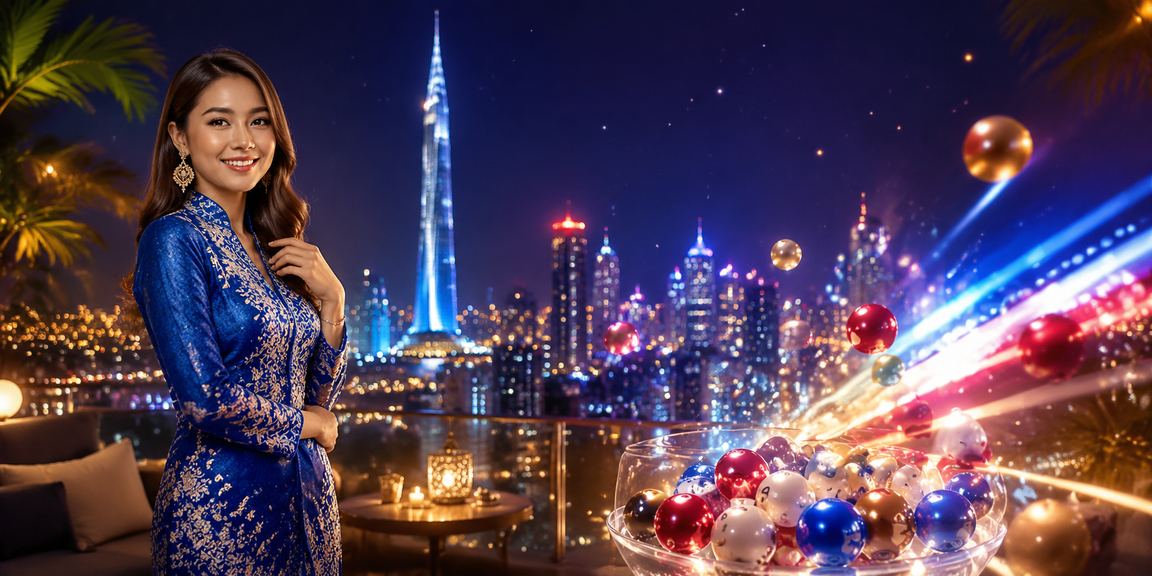 Wanita berbaju kurung di Kuala Lumpur menikmati promosi loteri dan kasino dalam talian